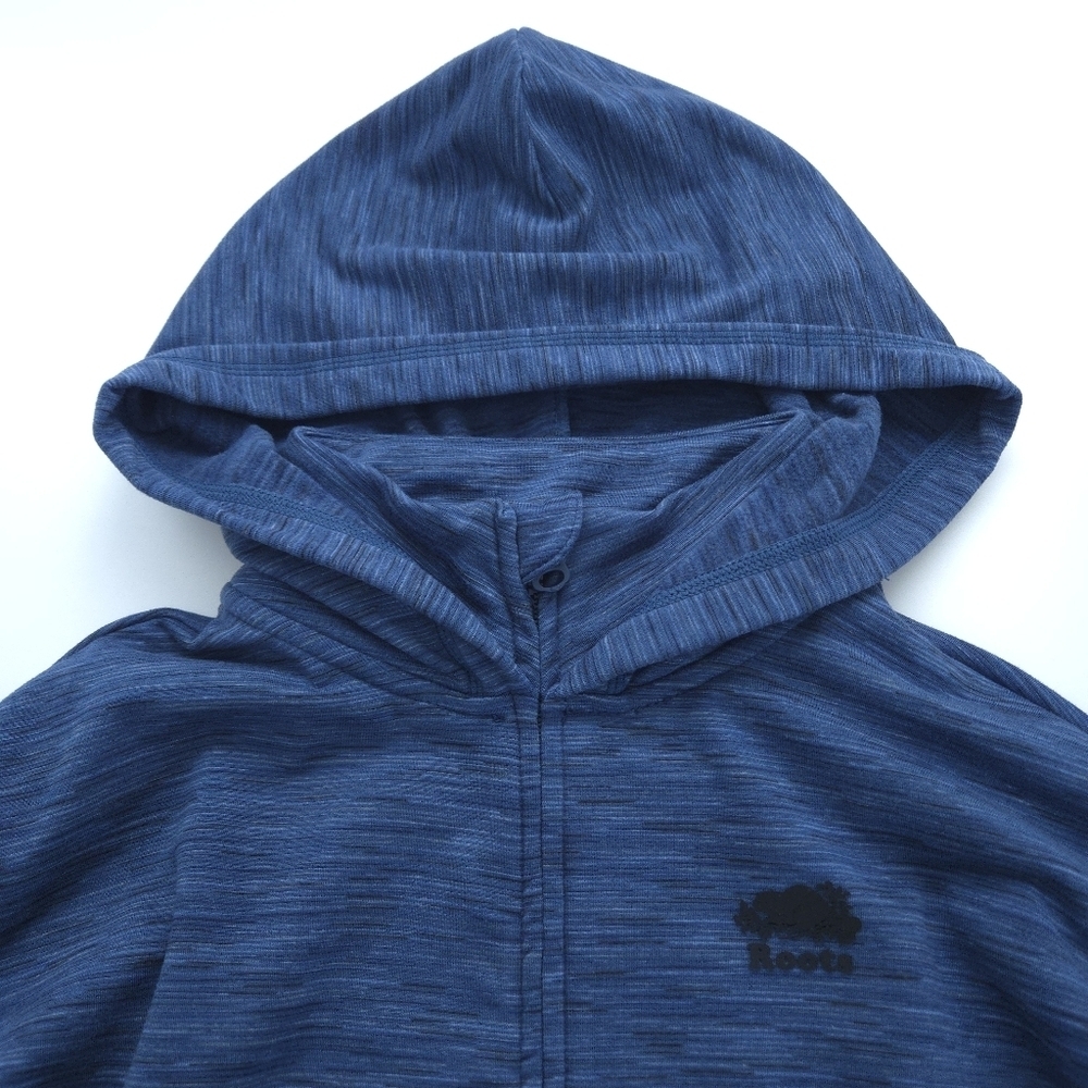 Roots Kids Blue Zip Up Hoodie size XXL 13-14 - Picture 2 of 14